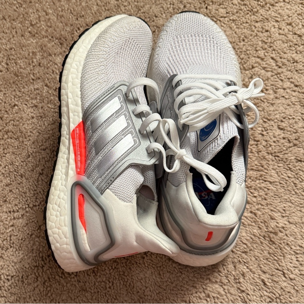 adidas White and Gray Athletic Sneakers